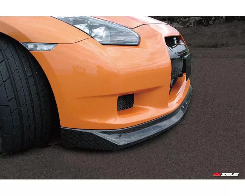 Zele Performance Carbon Fiber Front Lip Spoiler Nissan GT-R R35 2009-2011 - ZEL-FS-CF-R35