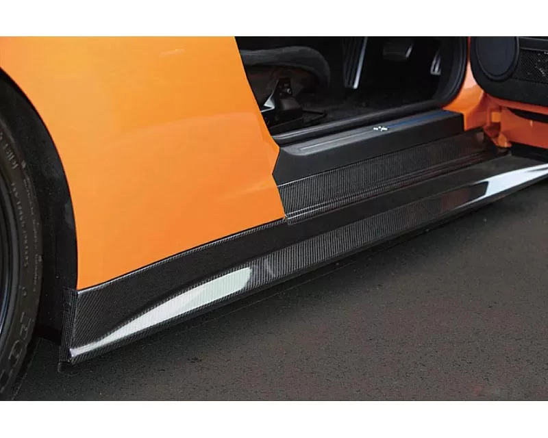 Zele Performance Carbon Fiber Side Skirt Set Nissan GT-R R35 2009-2021 - ZEL-SS-CF-R35
