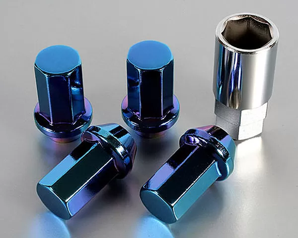 Project Kics Caliber 24 Titanium Blue M12x1.25 Lug Nuts - HPC-03