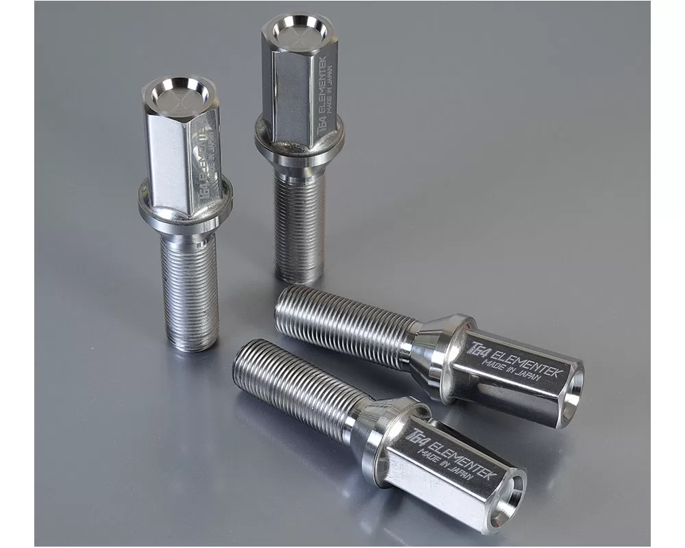 Project Kics Ti64 Elementek Titanium M14x1.25 60 Deg 28mm Lug Bolts 20 Pieces - TI3528-20