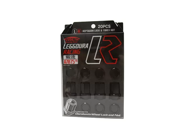 Project Kics Leggdura Racing Black M12x1.25 Lug Nuts - KIC3K