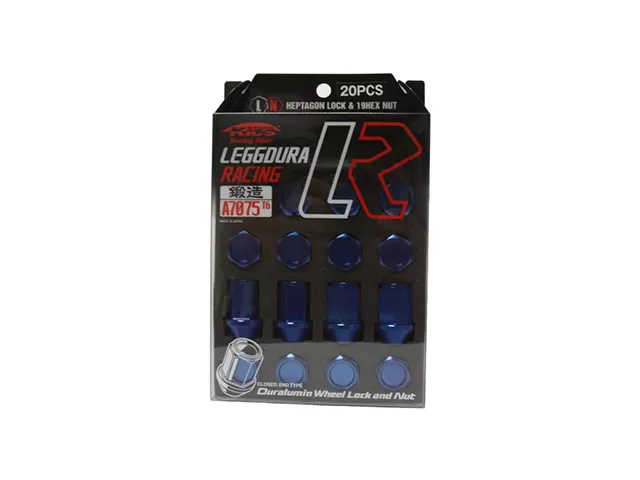 Project Kics Leggdura Racing Blue M12x1.25 Lug Nuts - KIC3U