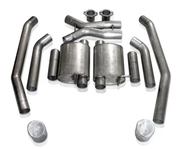 Stainless Works 3in Catback S-Tube Exhaust with X-Pipe & Slash Tips Pontiac GTO 6.0L LS2 05-06 - 05GTOTMCB