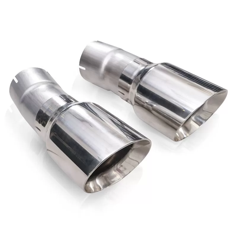 Stainless Works 4 Inch Double Wall Slash-Cut Polished Tip Kit Jeep Grand Cherokee 5.7L WK2 2011-2020 - JPGC57TIPS