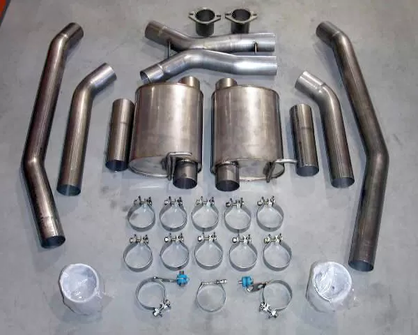 Stainless Works 3in Catback Turbo Chambered Exhaust with X-Pipe & Oval Tips Pontiac GTO 5.7L LS1 2004 - GTOTOLTM