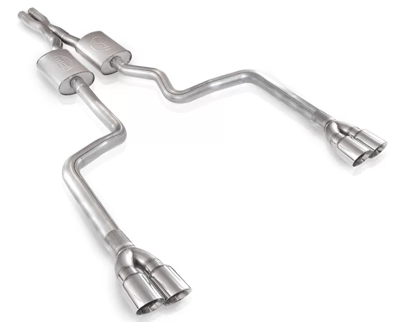 Stainless Works 3in Catback Chambered Exhaust with X-Pipe & Straight Tips Dodge Challenger V8 08-14 - HM64CB-C