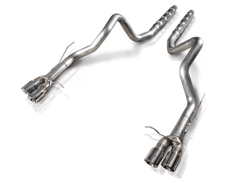 Stainless Works 3in Dual Catback Retro Exhaust with Resonator for SW Headers Ford Mustang Shelby GT500 5.8L 13-14 - M14GT