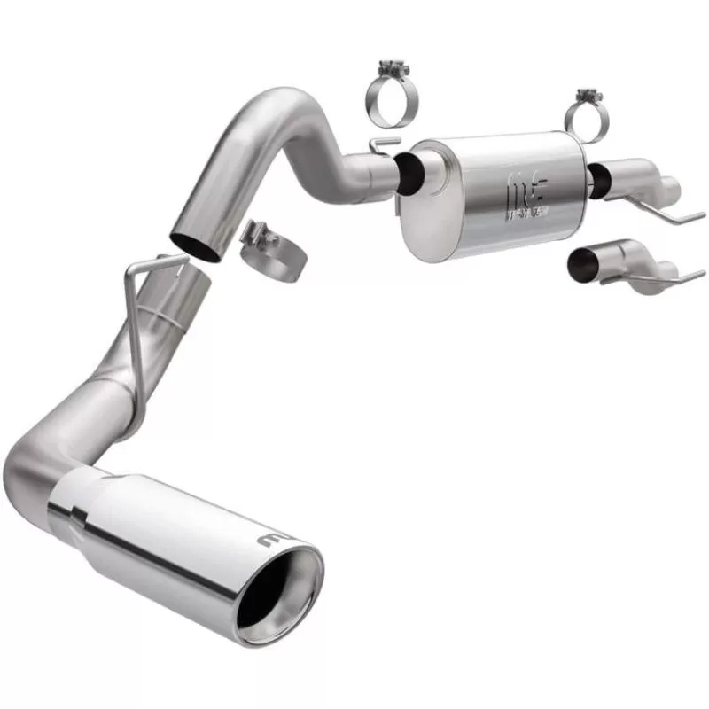 MagnaFlow Street Series Catback Performance Exhaust System Single Tip Passenger Side Polished Ford F-150 2015-2022 - 19561