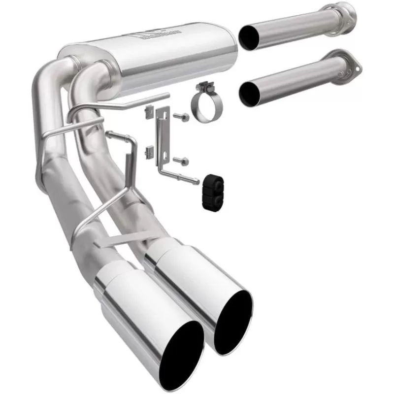 MagnaFlow Street Series Catback Performance Exhaust System Dual Tip Before Rear Tire Black Ford F-150 2015-2022 - 19563