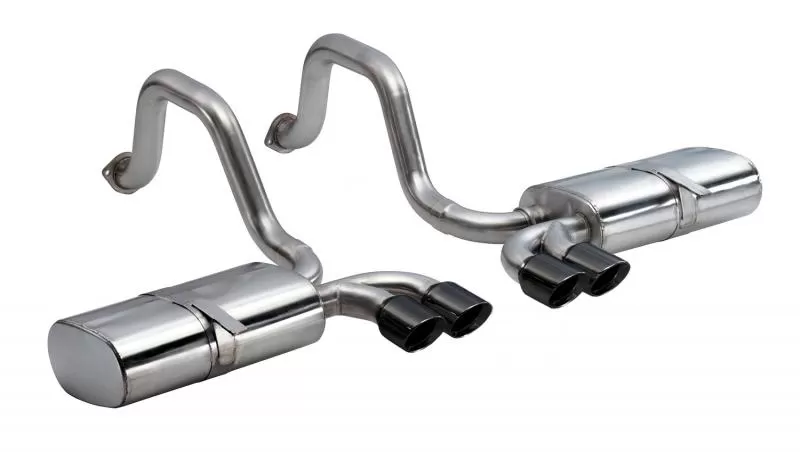 CORSA Performance 2.5" Axleback Exhaust Dual Rear Exit with Twin 3.5" Black PVD Pro-Series Tips Chevrolet Corvette C5 1997-2004 - 14111BLK