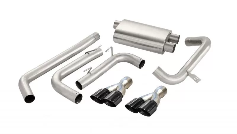 CORSA Performance 3.0" Catback Exhaust Dual Rear Exit with Twin 3.5" Black PVD Pro-Series Tips Chevrolet Camaro SS | Z28 Factory Dual Catalytic Converters 1995-1997 - 14145BLK