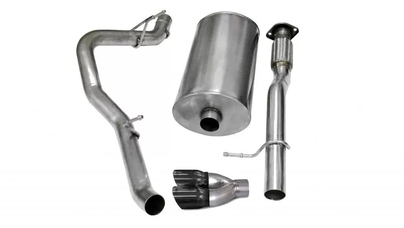 CORSA Performance 3.0" Catback Exhaust Single Side Exit with Twin 4.0" Black PVD Pro-Series Tips Chevrolet Avalanche/Suburban | GMC Yukon XL 2007-2009 - 14246BLK