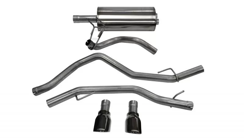 CORSA Performance 3.0" Catback Exhaust Dual Rear Exit with Single 4.5" Black PVD Pro-Series Tips Ram 1500 2009-2019 - 14405BLK