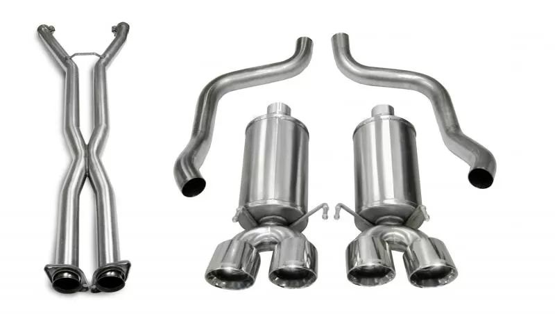 CORSA Performance 2.5" Catback Exhaust Dual Rear Exit with Twin 3.5" Polished Pro-Series Tips Chevrolet Corvette C6 2006-2008 - 14469CB6