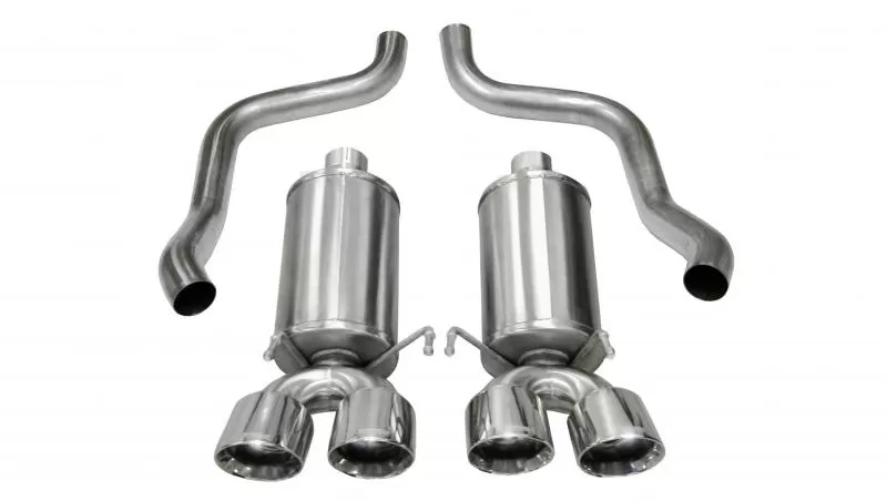 CORSA Performance 2.5" Axleback Exhaust Dual Rear Exit with Twin 3.5" Polished Pro-Series Tips Chevrolet Corvette C6 2005-2008 - 14469