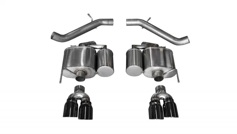 CORSA Performance 3.0" Axleback Exhaust Dual Rear Exit with Twin 4.0" Black PVD Pro-Series Tips Cadillac ATS V 2016-2019 - 14478BLK