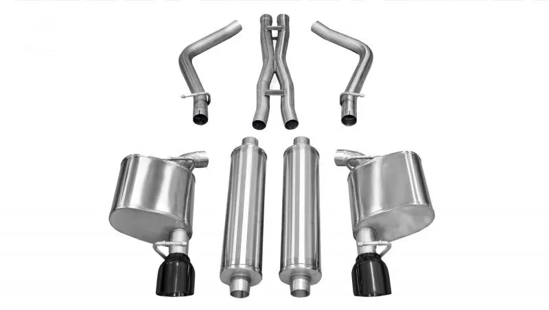 CORSA Performance 2.5" Catback Exhaust Dual Rear Exit with Single 4.5" Black PVD Pro-Series Tips Chrysler 300 2011-2014 - 14537BLK