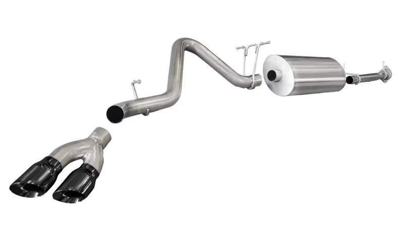 CORSA Performance 3.0" Catback Exhaust Single Side Exit with Twin 4.0" Black PVD Pro-Series Tips Chevrolet Silverado 2500 | GMC Sierra 2500 2011-2014 - 14794BLK