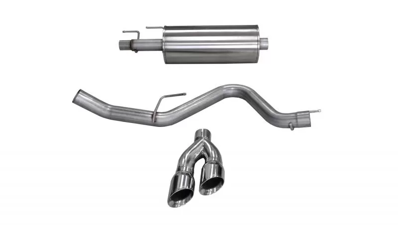 CORSA Performance 3.0" Catback Exhaust Single Side Exit with Twin 4.0" Polished Pro-Series Tips Ford F-150 EcoBoost Super Cab | Super Crew2015-2022 - 14836