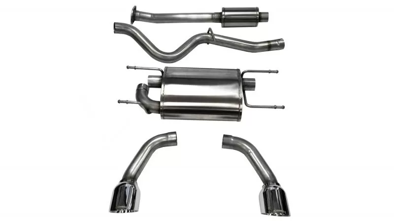 CORSA Performance 2.5" Catback Exhaust Dual Rear Exit with Single 4.5" Polished Pro-Series Tips Scion FRS | Subaru BRZ | Toyota GT-86 2012-2019 - 14864