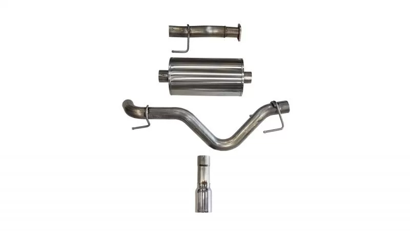 CORSA Performance 3.0" Catback Exhaust Single Side Exit with Single 4.0" Polished Straight Cut Tip Toyota Tacoma Access Cab 5'/6' Bed 2016-2019 - 14918