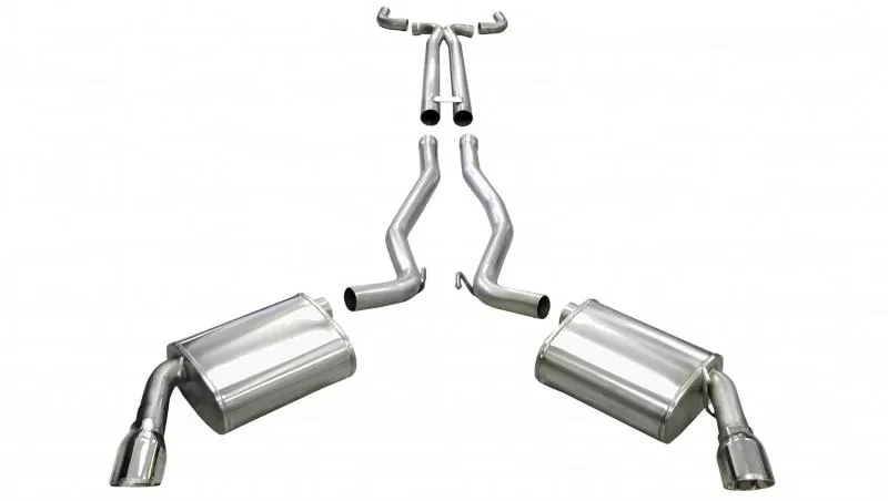 CORSA Performance 2.5" Catback Exhaust Dual Rear Exit with Single 3.5" Polished Pro-Series Tips Chevrolet Camaro SS Coupe/Convertible with GFX 2011-2013 - 14954