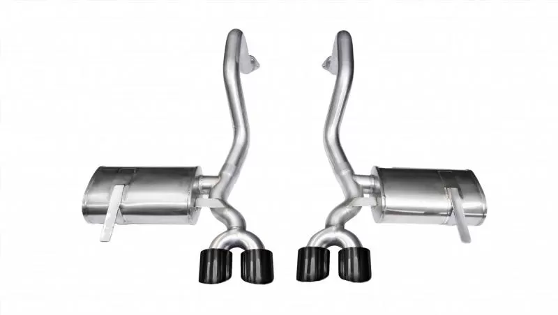 CORSA Performance 2.5" Axleback Exhaust Dual Rear Exit with Twin 4.0" Black PVD Pro-Series Tips Chevrolet Corvette C5 1997-2004 - 14961BLK