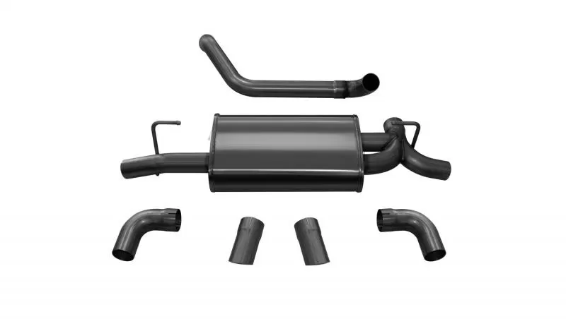 CORSA Performance 2.5" Axleback Exhaust Dual Rear Exit with Turn Downs Jeep Wrangler JL 2018-2020 - 21013BLK