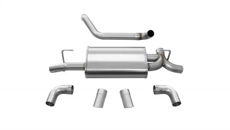 CORSA Performance 2.5" Axleback Exhaust Dual Rear Exit with Turn Downs Jeep Wrangler JL 2018-2020 - 21013