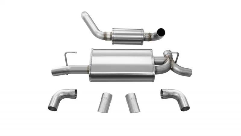 CORSA Performance 2.5" Axleback Exhaust Dual Rear Exit with Turn Downs Jeep Wrangler JL 2018-2020 - 21015