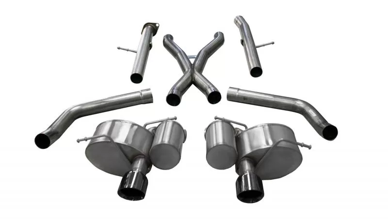 CORSA Performance 2.75" Catback Exhaust Dual Rear Exit with Twin 4.5" Black PVD Pro-Series Tips Jeep Grand Cherokee SRT 2012-2020 - 21058BLK