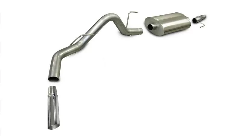 CORSA Performance 3.0" Catback Exhaust Single Side Exit with Single 4.0" Polished Slash Cut Tip Ford F-150 2009-2010 - 24310