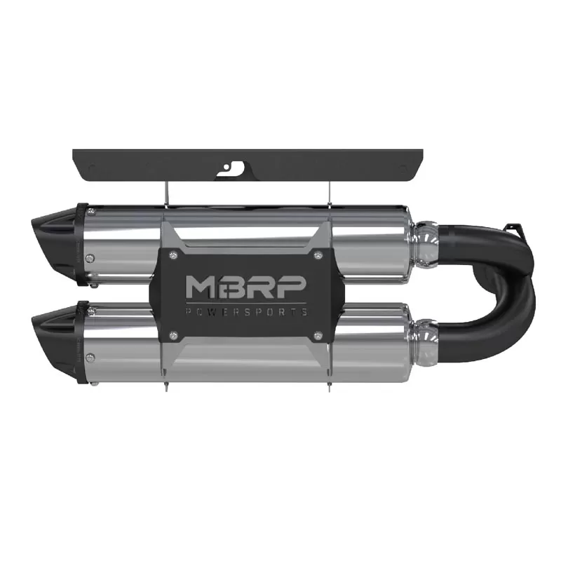 MBRP Stacked Dual Slip On Exhaust Pipe Performance Series Polaris RZR XP 1000 2014 - AT-9516PT