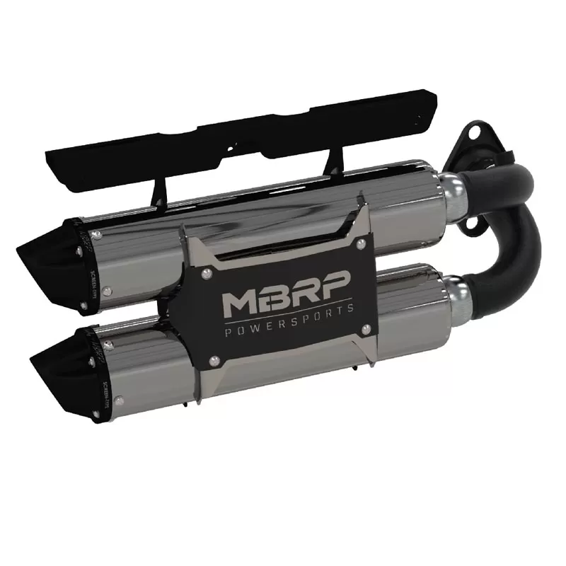 MBRP Performance Series Stacked Dual Slip On Exhaust Pipe Polaris RZR XP 1000 | RZR RS1 2018-2020 - AT-9522PT