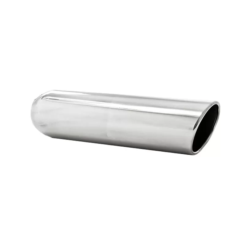 MBRP 4 Inch OD 3 Inch Inlet 16 Inch Length Angled Cut Exhaust Pipe Rolled End Weld On T304 Stainless Steel - T5136