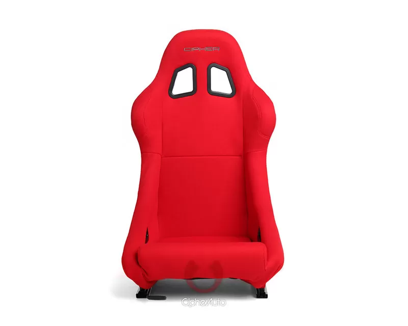 Cipher Auto Red Cloth Full Bucket Non Reclineable Racing Seats - Single - CPA1005FRD(SINGLE)