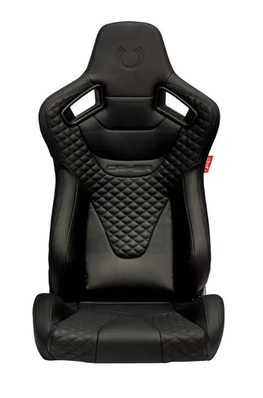 Cipher Auto AR-9 Revo Racing Seats Black Leatherette Carbon Fiber with Black Diamond Stitching - CPA2009RS-PCFBK-BKDS