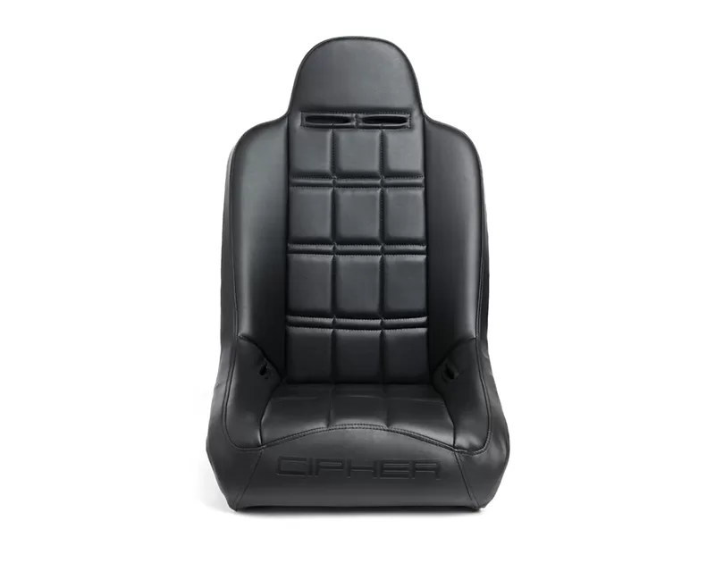 Cipher Auto Black Leather Universal Fixed Bucket Suspension|Jeep Seats - Single - CPA3003PBK(SINGLE)