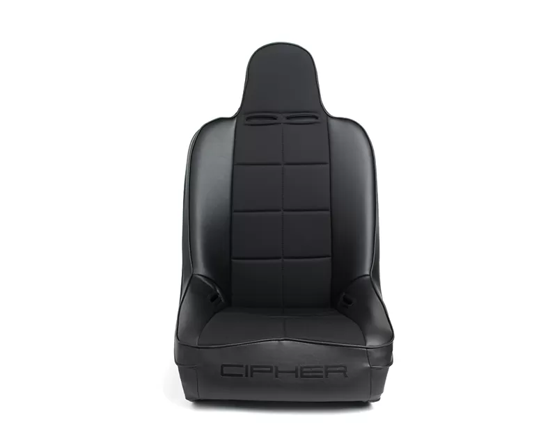 Cipher Auto Black Leather Fabric Insert Universal Fixed Bucket Suspension|Jeep Seats - Single - CPA3004FBK(SINGLE)