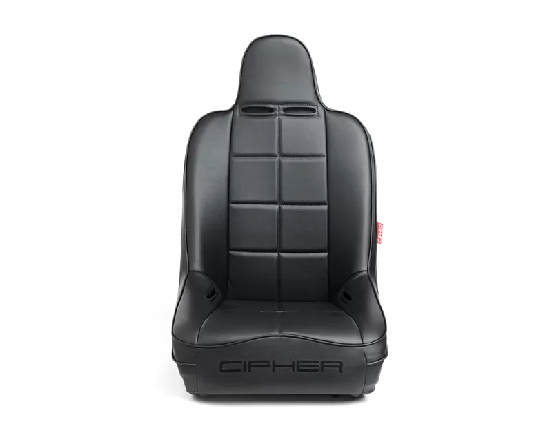 Cipher Auto Black Leather Universal Fixed Bucket Suspension|Jeep Seats - Single - CPA3004PBK(SINGLE)