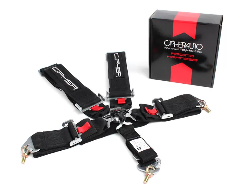 Cipher Auto Black 5 Point Camlock Racing Harness - Single - CPA4005BK