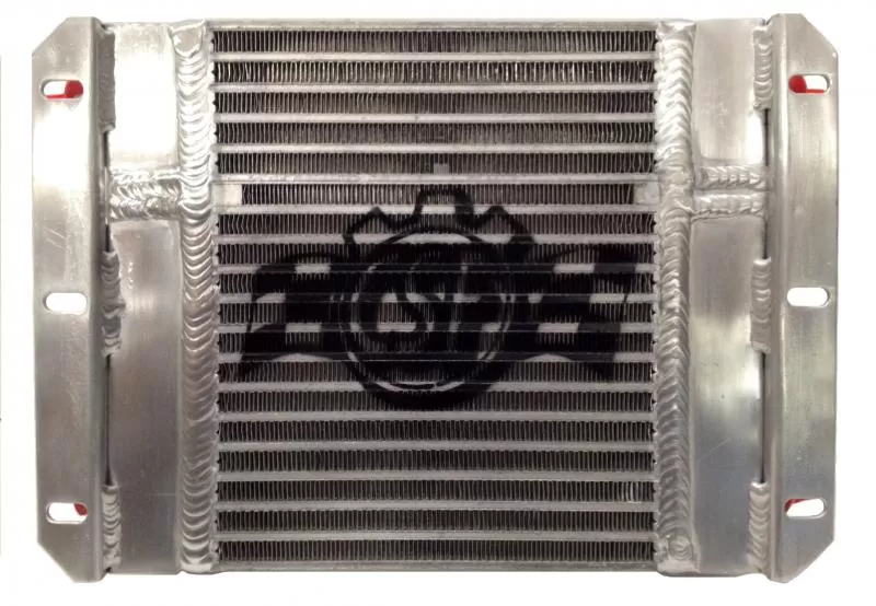 CSF Cooling - Racing & High Performance Division 13.8Lx10H Dual Fluid BAR&PLATE HD OIL COOLER w/9' SPAL FAN (1/3 & 2/3 partition) - 8026