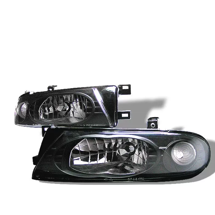 Spyder Auto Crystal Headlights Black Nissan Altima 1994-1997 - HD-YD-NA93-BK