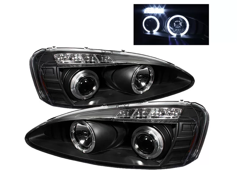 Spyder Auto Projector Headlights LED Halo Black Smoke Pontiac Grand Prix 2004-2008 - PRO-YD-PGP04-HL-BSM