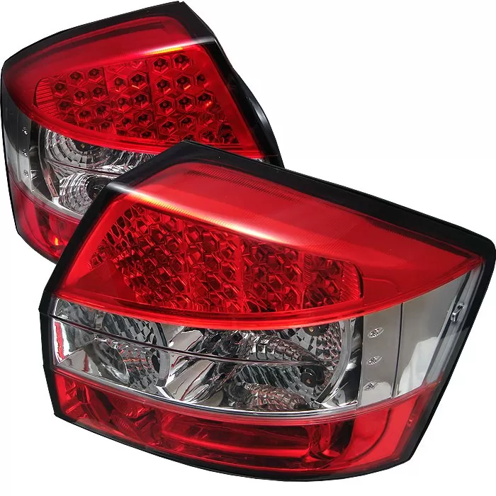 Spyder Auto Red Clear LED Tail Lights Audi A4 2002-2005 - ALT-YD-AA402-LED-RC