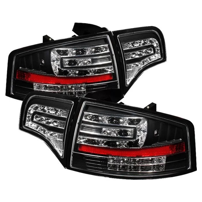 Spyder Auto Black LED Tail Lights Audi A4 4-Door 2006-2008 - ALT-YD-AA406-G2-LED-BK