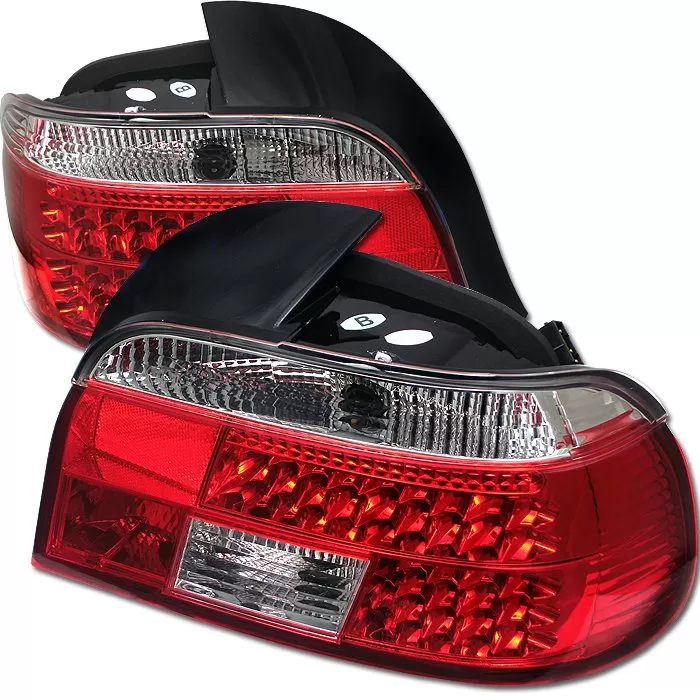 Spyder Auto Red Clear LED Tail Lights BMW E39 5-Series 1997-2000 - ALT-YD-BE3997-LED-RC