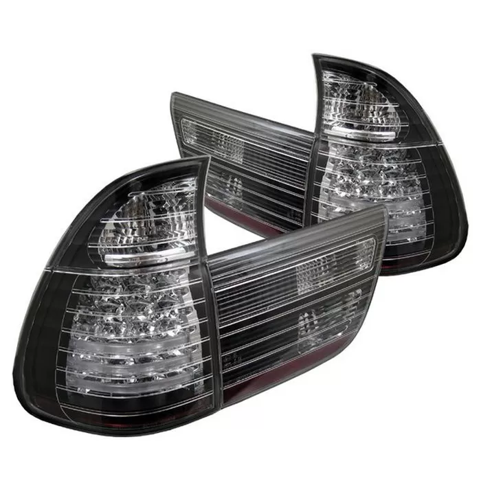Spyder Auto 4-Piece LED Black Tail Lights BMW E53 X5 2000-2006 - ALT-YD-BE5300-LED-BK
