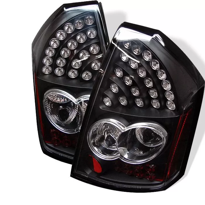 Spyder Auto LED Black Tail Lights Chrysler 300C 2005-2007 - ALT-YD-C305-LED-BK