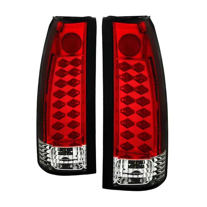 Spyder Auto Red Clear LED Taillights Cadillac Escalade 1999-2000 - ALT-YD-CCK88-LED-RC